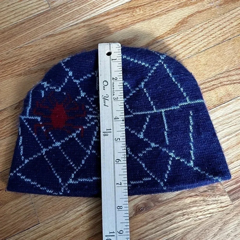 Blue knit beanie